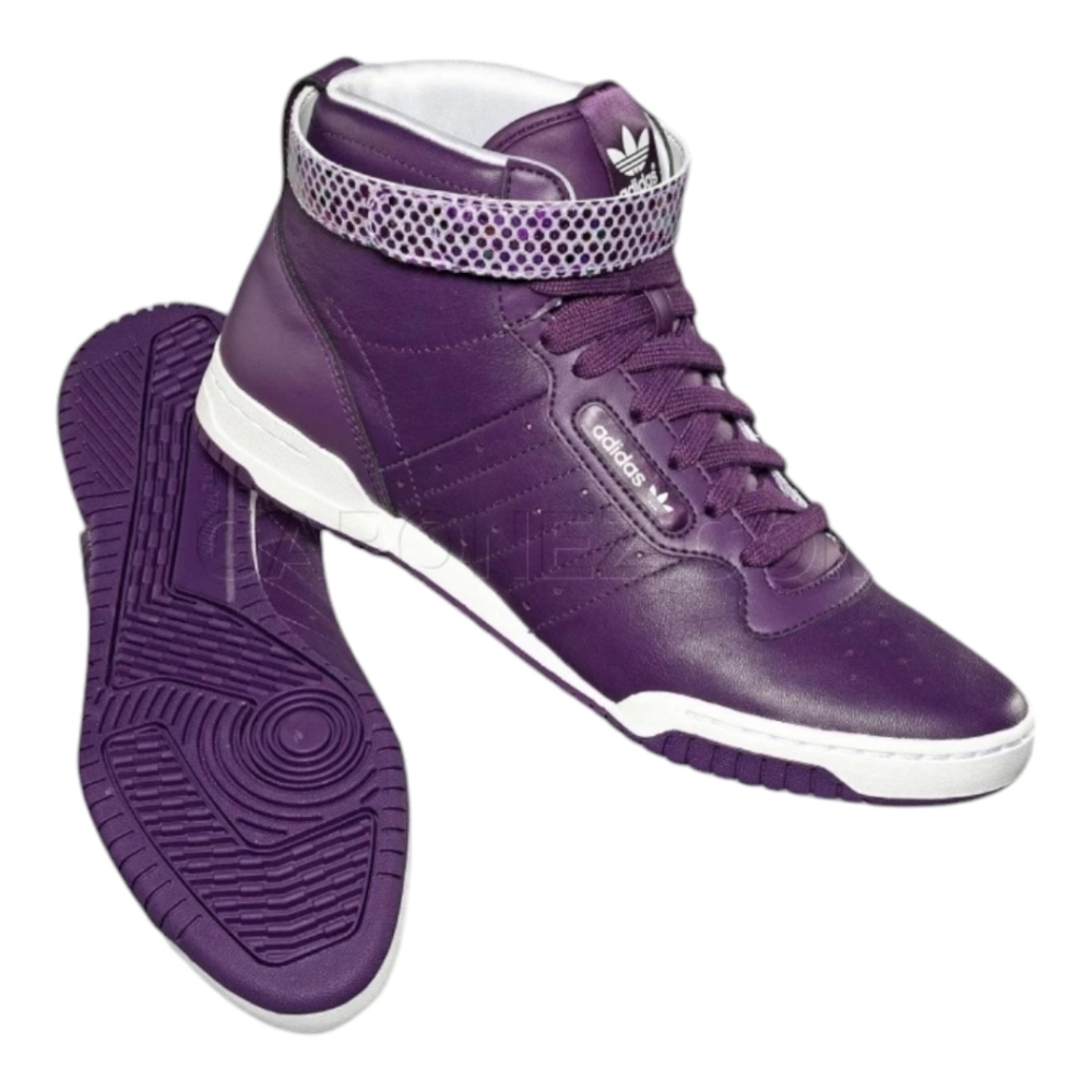 Adidas Men's Purple High-Top Sneakers